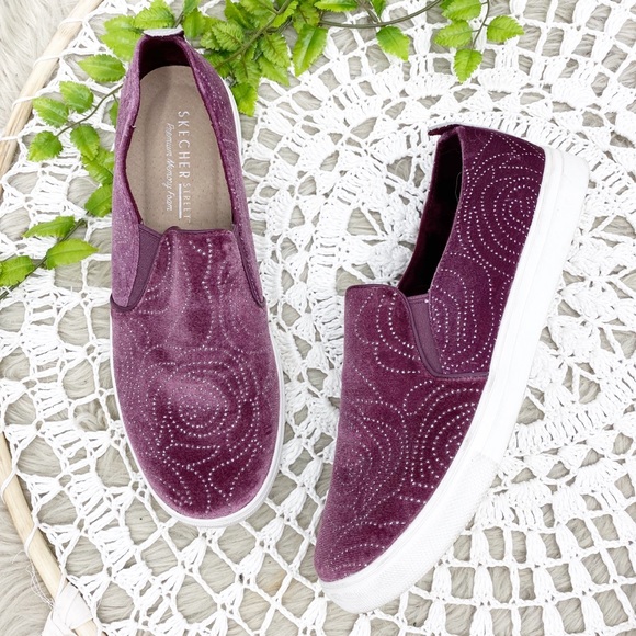 skechers rhinestone slip on sneakers